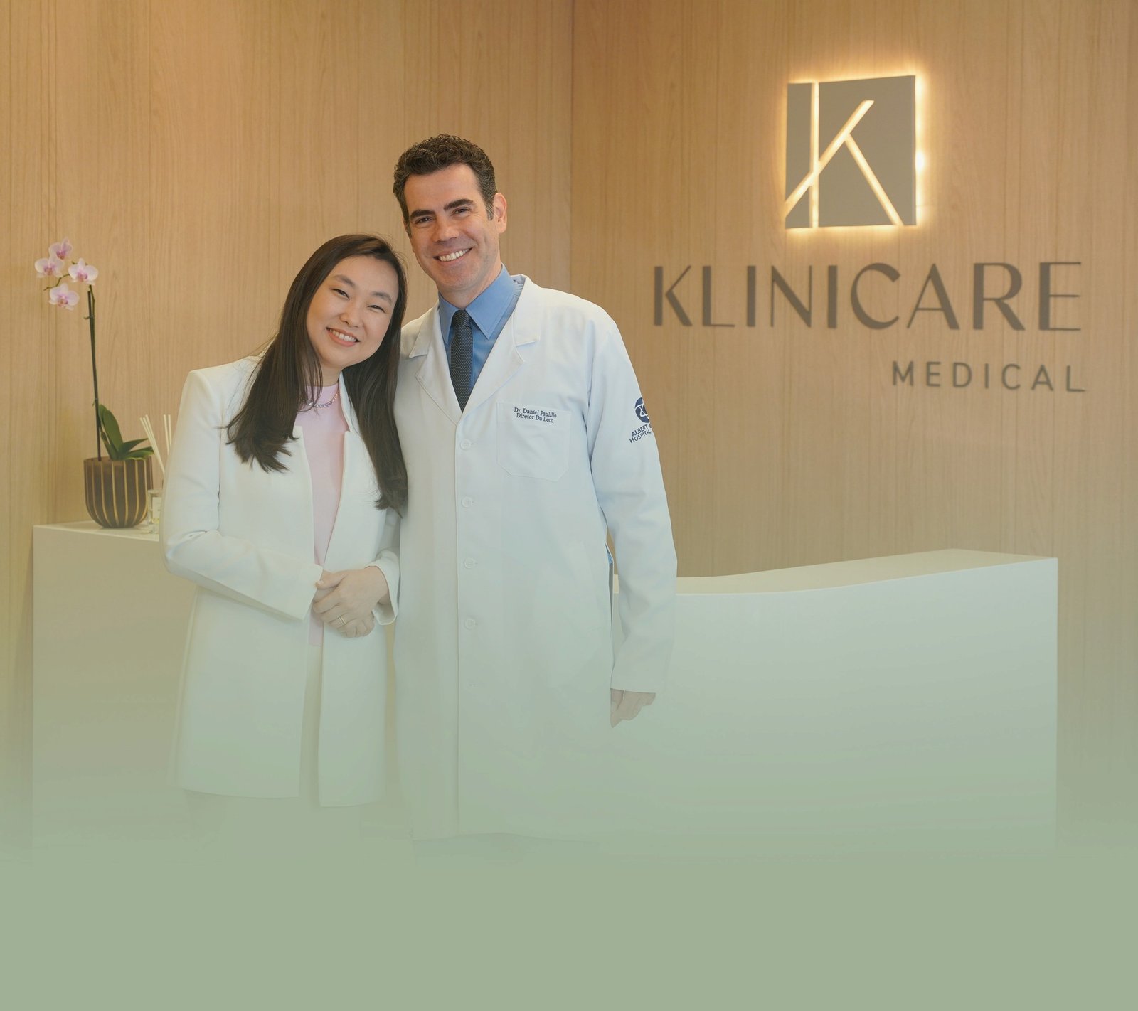 Dr. Daniel Paulillo e Dra. Laura Shimizu na Klinicare Medical